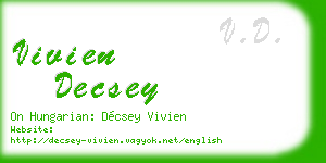 vivien decsey business card